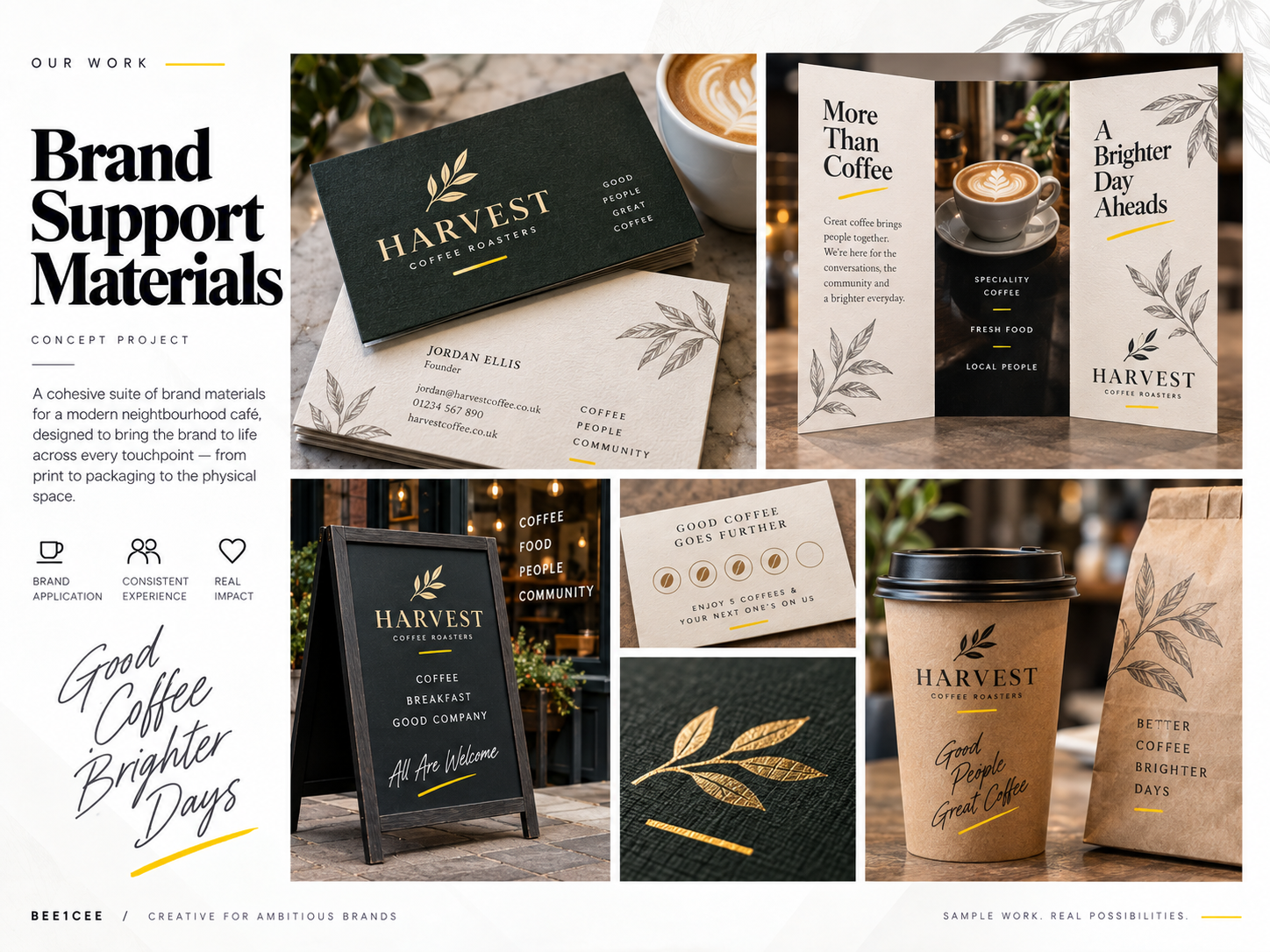Brand support materials sample presentation