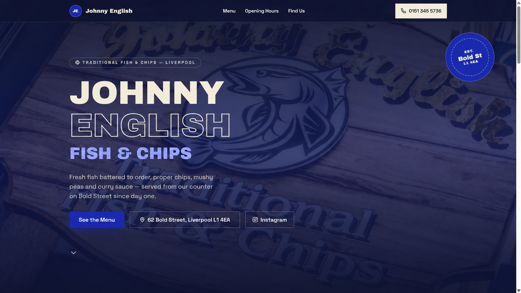 Johnny English website homepage preview